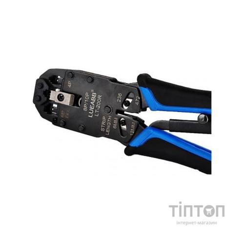 Інструмент Merlion RJ-45 (8P8C), RJ-12/11 (6P6C), 4P/6P/8P, з храповиком (HT-200R)