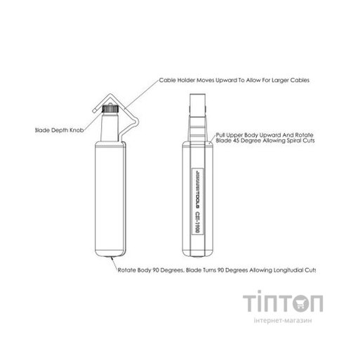 Інструмент Стриппер для оптоволокна + RG-56, RG-6 CST-1900 Jonard Tools (Стриппер CST-1900)