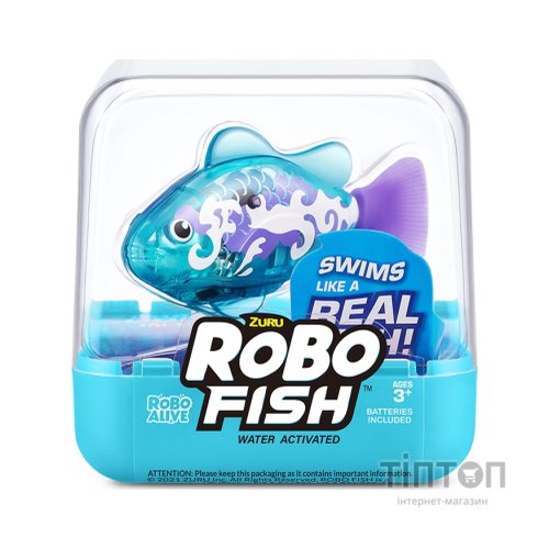 Інтерактивна іграшка Pets & Robo Alive S3 - Роборибка (блакитна) (7191-3)