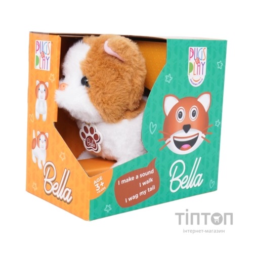 Інтерактивна іграшка Pugs at Play Біло-коричневе кошеня Bella (ST-PAP07)