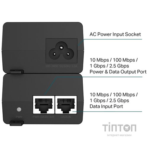 Інжектор 2,5G PoE+ TP-Link POE260S
