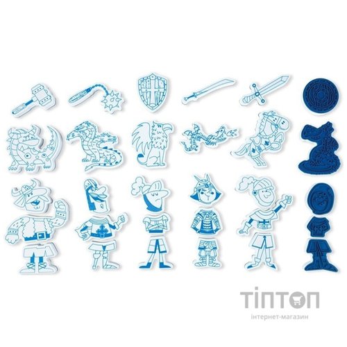 Набір для творчості Janod Штампи Воїни 30 шт. (J07798)