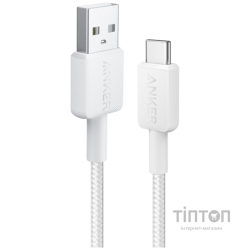 Кабель Anker 322 USB-A to USB-C - 0.9m Nylon White