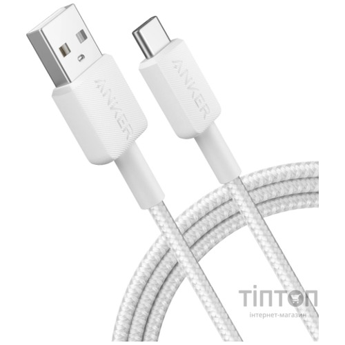 Кабель Anker 322 USB-A to USB-C - 0.9m Nylon White