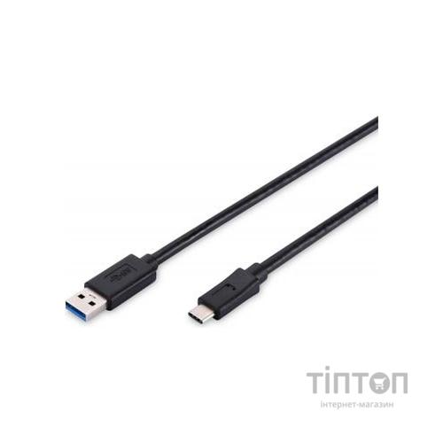 Кабель ASSMANN USB 3.0 (AM/Type-C) 1.0 m, black