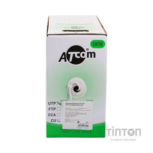 Кабель Atcom Standart UTP 305м cat.5e