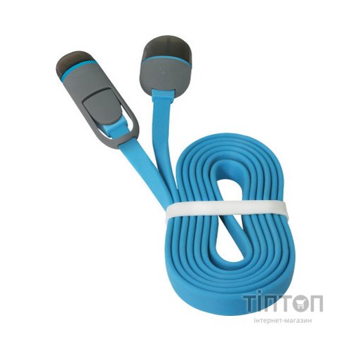 Кабель Defender USB10-03BP USB - Micro USB/Lightning, blue, 1m (87487)