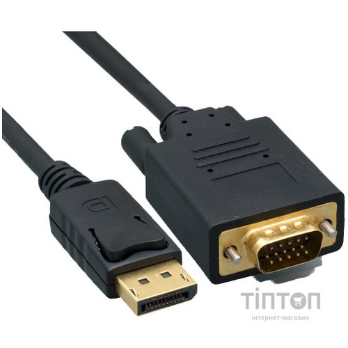 Кабель DisplayPort M - VGA M, 1.8м чорний (S0199)