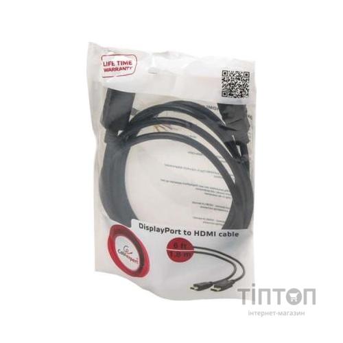 Кабель DisplayPort to HDMI 1.8 m Cablexpert (CC-DP-HDMI-6)
