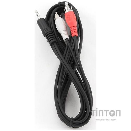 Кабель Gembird Jack 3.5mm M / 2xRCA M 2.5m Black (CCA-458 2.5m)