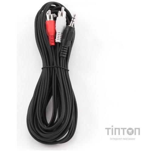Кабель Gembird Jack 3.5mm M / 2xRCA M 5m Black (CCA-458 5m.)