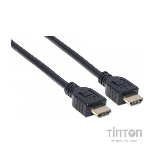 Кабель мультимедійний HDMI to HDMI 1.0m V1.4 CL3 Manhattan Intracom (353922)