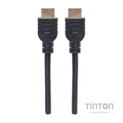 Кабель мультимедійний HDMI to HDMI 1.0m V1.4 CL3 Manhattan Intracom (353922)