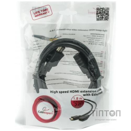 Кабель HDMI male to female 1.8 m Cablexpert (CC-HDMI4X-6)