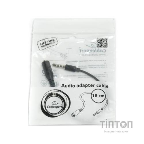 Кабель Jack 3.5 mm M/Jack 3.5 mm F L-R-MIC-GND to L-R-GND-MIC Cablexpert (CCA-419)