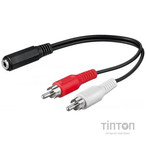 Кабель Jack 3.5mm F / 2хRCA M 0.4m (S0657)