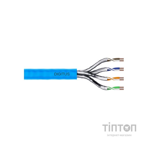 Кабель мережевий Digitus FTP 305м, cat.6A, AWG 23/1, CU, LSZH-1, blue (U-FTP) (DK-1625-A-VH-305)