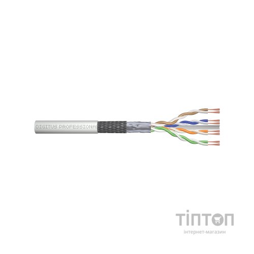 Кабель мережевий Digitus SF-UTP 305м, cat 6, CU, AWG 26/7, LSZH, Patchkabel (DK-1633-P-305)