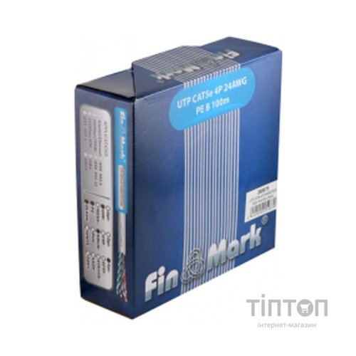 Кабель мережевий FinMark UTP 100м CAT5e 4P 24AWG PE B Pull Box (269675)