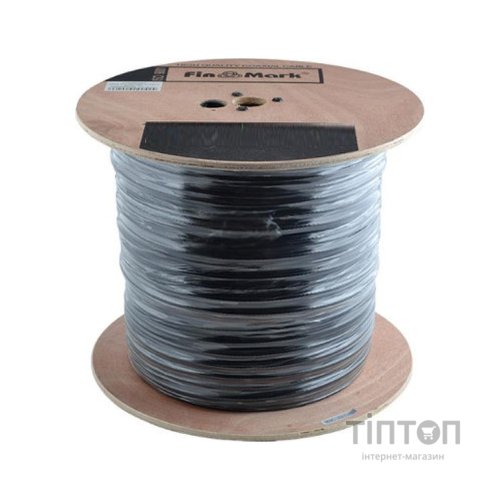 Кабель мережевий FinMark UTP CAT5e 4P 24AWG PE-M B 305m Drum, внешний, проволка 1,2мм (049317)