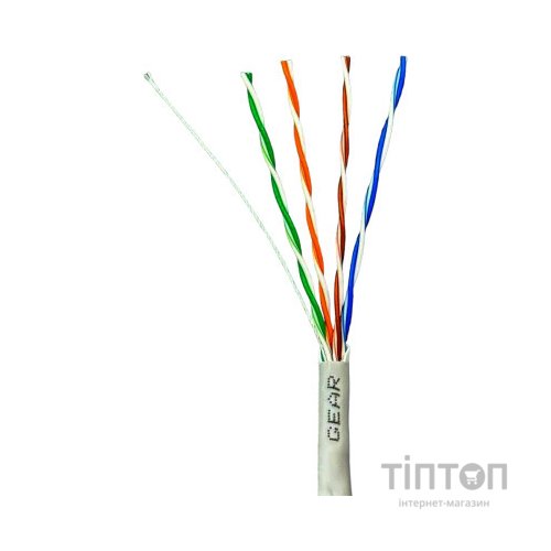 Кабель мережевий GEAR UTP 305м, cat.6, CU, 4*2*0,51, Reelex, indoor (GEC-UTPC6CUR051305)