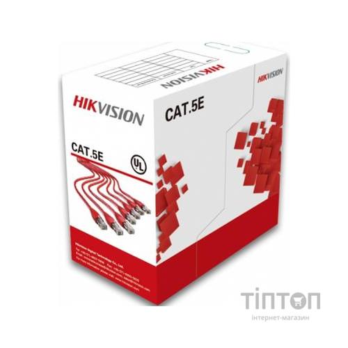 Кабель мережевий Hikvision UTP 305м cat.5e, CU, 4*2*0,5мм (DS-1LN5E-S)