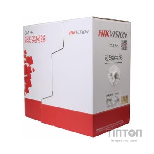 Кабель мережевий Hikvision UTP 305м cat.5e, CU, 4*2*0,5мм (DS-1LN5E-S)