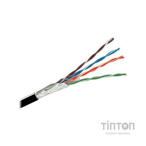 Кабель мережевий Kingda UTP 305м, cat 5e, CU, 4 pairs, 24AWG, PE, outside, black (KDUT8013)