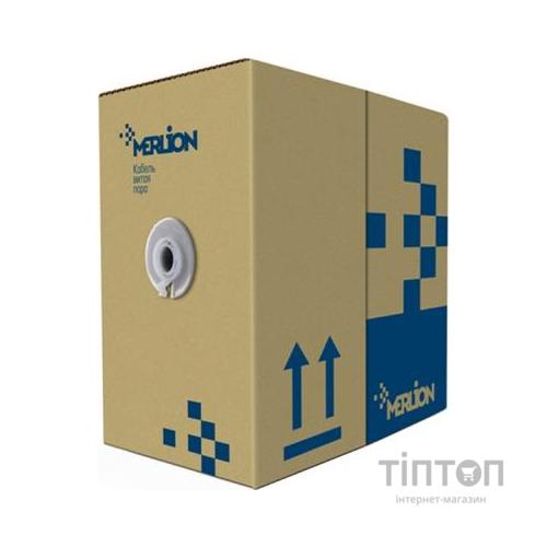 Кабель мережевий Merlion UTP 305м КПВ-ВП (100) 4P 24AWG, cat.5e [СU] (09009)