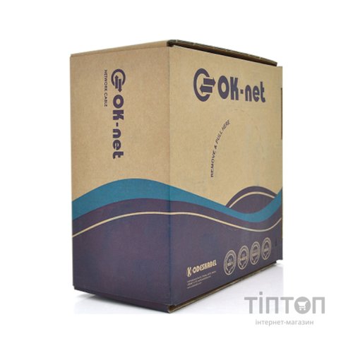 Кабель мережевий OK-Net FTP 305м (КППЭт-ВП (100) 2х2х0,51 / 305)