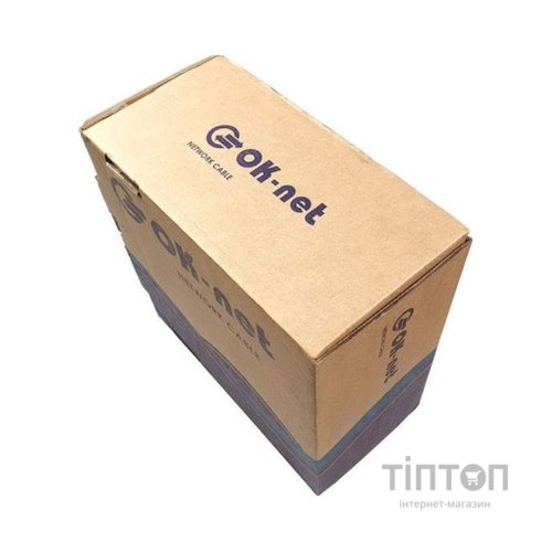 Кабель мережевий OK-Net UTP 100м cat.5e (U/UTP-cat.5E) (КПВ-ВП (100) 4х2х0,49 / 100)
