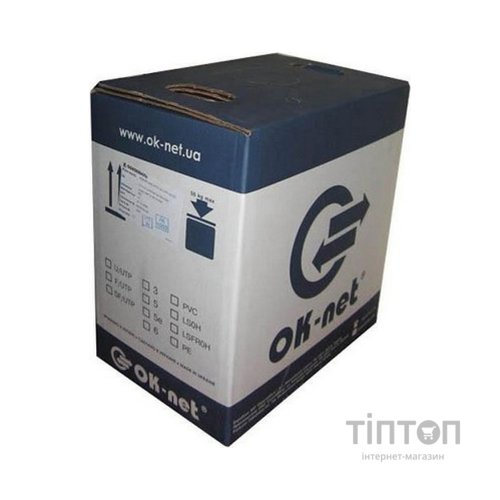 Кабель мережевий OK-Net UTP cat.5e 305м (U/UTP-cat.5Е) (КПВ-ВП (350) 4*2*0,50)