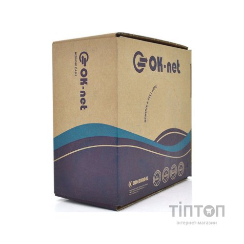 Кабель мережевий OK-Net UTP-cat.5E-SL, трос 4*0,5мм, outdoor, 305м (КППт-ВП (100) 4*2*0,49)