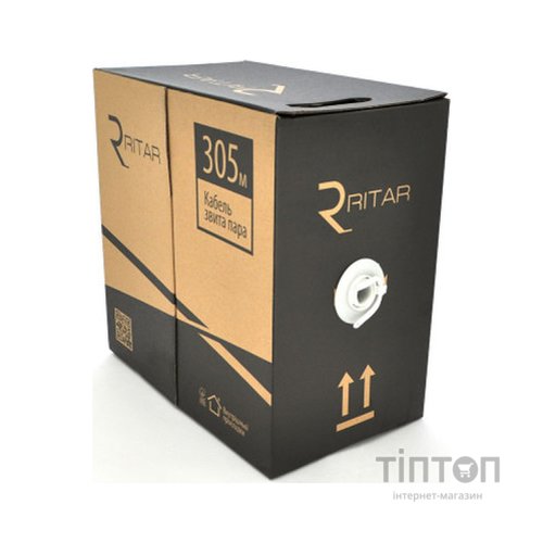 Кабель мережевий Ritar FTP 305м, cat 6, CU, КВПЭ 4*2*0,54мм, White, indoor (07818)