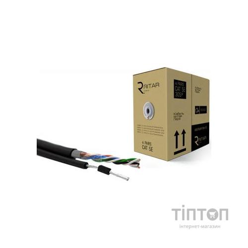 Кабель мережевий Ritar UTP 305м КНПт (4*2*0,50) [СCA] внешний, трос 7*0,4 (3499)