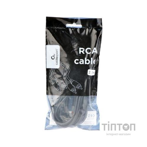 Кабель мультимедійний 2RCA to 2RCA 2.5m Cablexpert (CCAP-202-2.5M)