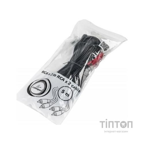 Кабель мультимедійний 2RCA to 2RCA 5.0m Cablexpert (CCA-2R2R-5M)