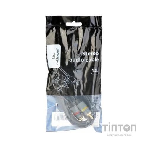 Кабель мультимедійний 3.5 Jack (4pin) to 3RCA 1.5m Cablexpert (CCAP-4P3R-1.5M)