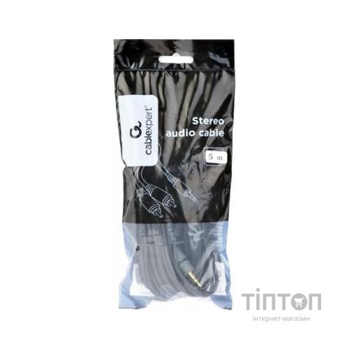 Кабель мультимедійний 3.5 Jack to 2RCA 5.0m Cablexpert (CCA-352-5M)
