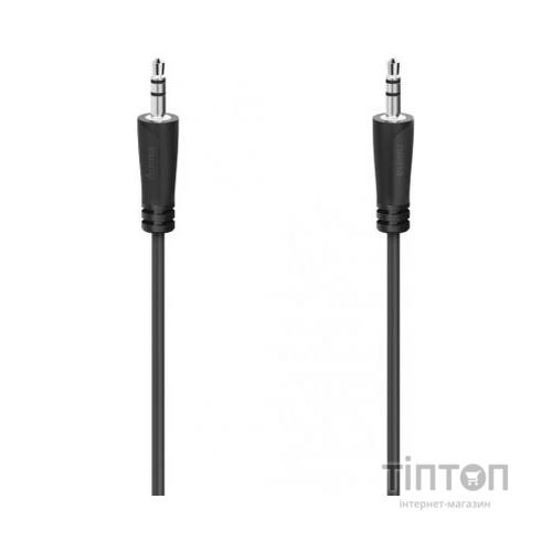 Кабель мультимедійний 3.5 mm Jack - 3.5 mm Jack Stereo 3 m Black Hama (00205115)