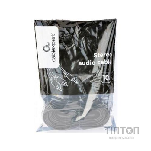 Кабель мультимедійний 3.5mm Jack to 2хRCA M 10.0m Cablexpert (CCA-352-10M)