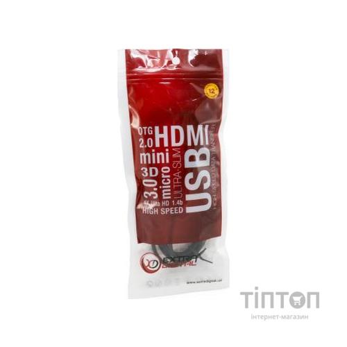 Кабель мультимедійний Jack 3.5 mm to 2xJack 3.5 F EXTRADIGITAL (KBA1646)