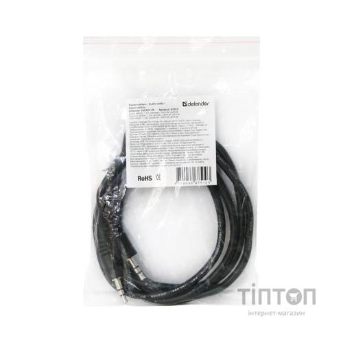 Кабель мультимедійний Jack 3.5mm male/Jack 3.5mm male 1.5m JACK01-05 Defender (87510)