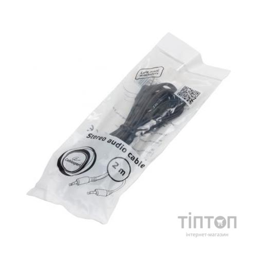 Кабель мультимедійний Jack 3.5mm male/Jack 3.5mm male 2.0m Cablexpert (CCA-404-2M)