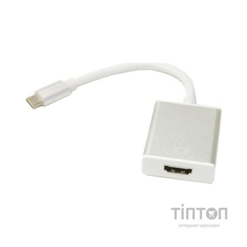 Кабель мультимедійний USB Type C to HDMI F 0.15m PowerPlant (KD00AS1272)