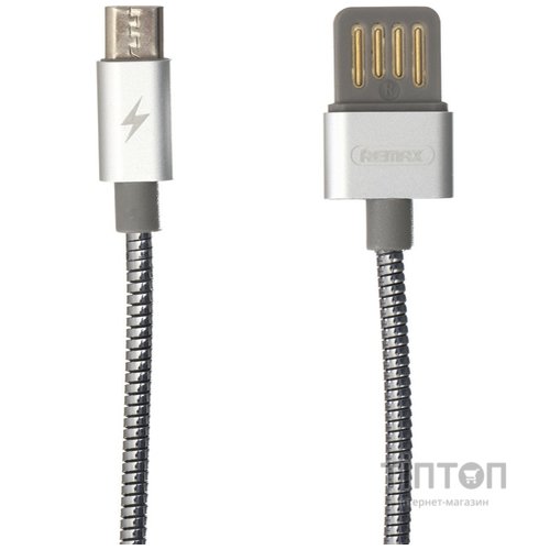 Кабель Remax RC-080M Silver Serpent microUSB-USB 1m Silver (RC-080M)