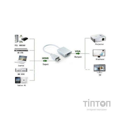Кабель ST-Lab HDMI male to VGA F (U-990)