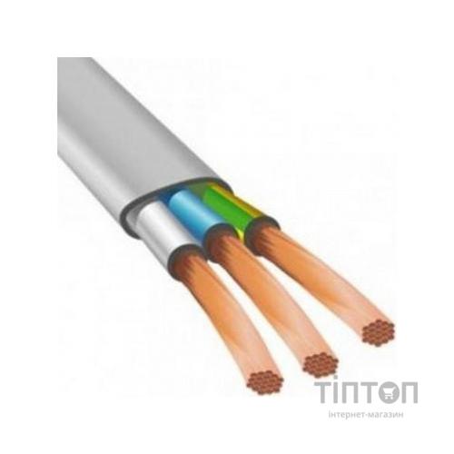 Кабель силовий ЗЗКМ 3х1.5 кв.мм гибкий, плоский, 100м (ШВВП 3x1,5 ECG / 705863)