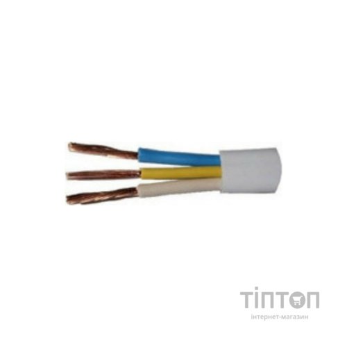 Кабель силовий ЗЗКМ 3х2.5 кв.мм гибкий, плоский, 100м (ШВВП 3x2,5 ECG / 705864)