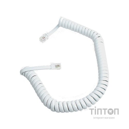 Кабель телефонний Atcom телефонный спиральный 2м RJ9 (17319)